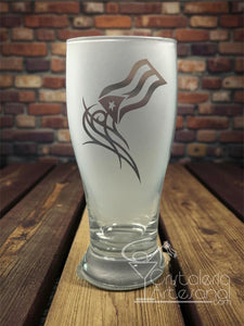 Pub Glass 19oz Bandera Scrip
