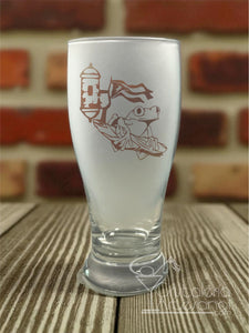 Pub Glass 19oz Coqui, Garita y Bandera