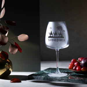 Dyrgrip Wine Glass Reyes Navidad - Bandera