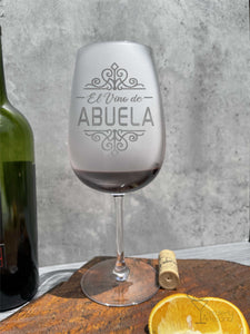 El Vino de Abuela , Tall Goblet Wine Glass