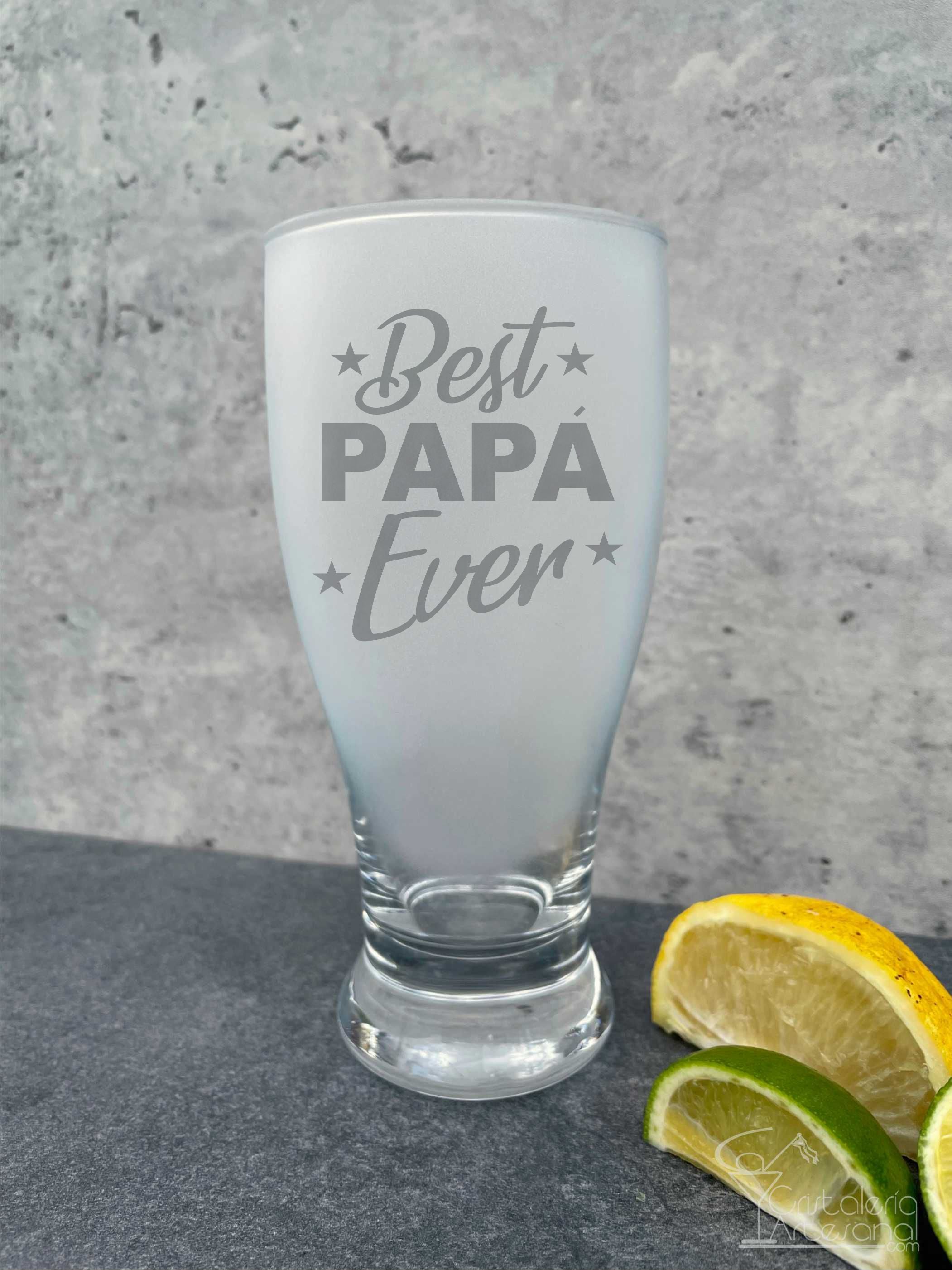 Best Papá Ever Pub Glass