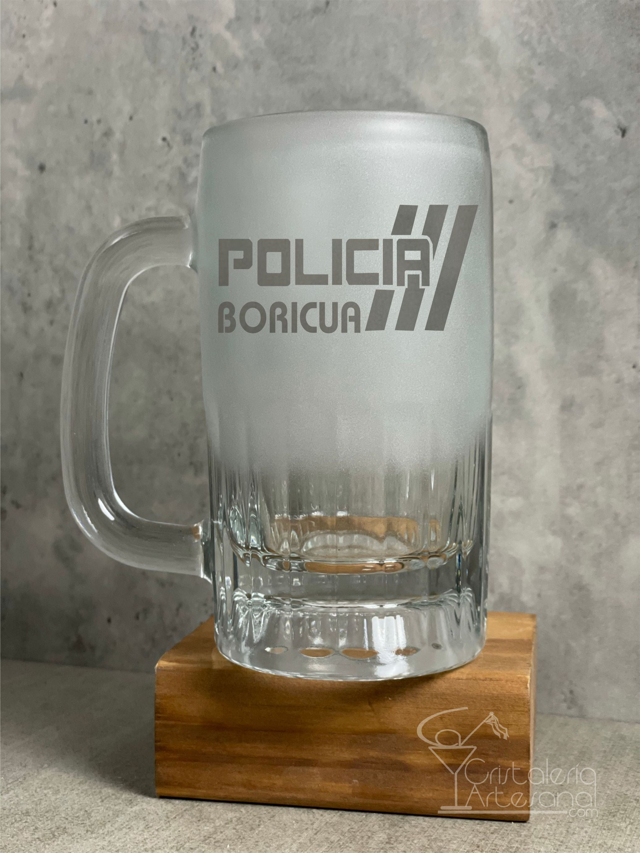 POLICIA BORICUA BEER MUG