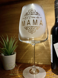 El Vino de Mamá Dyrgrip Wine Glass 20oz