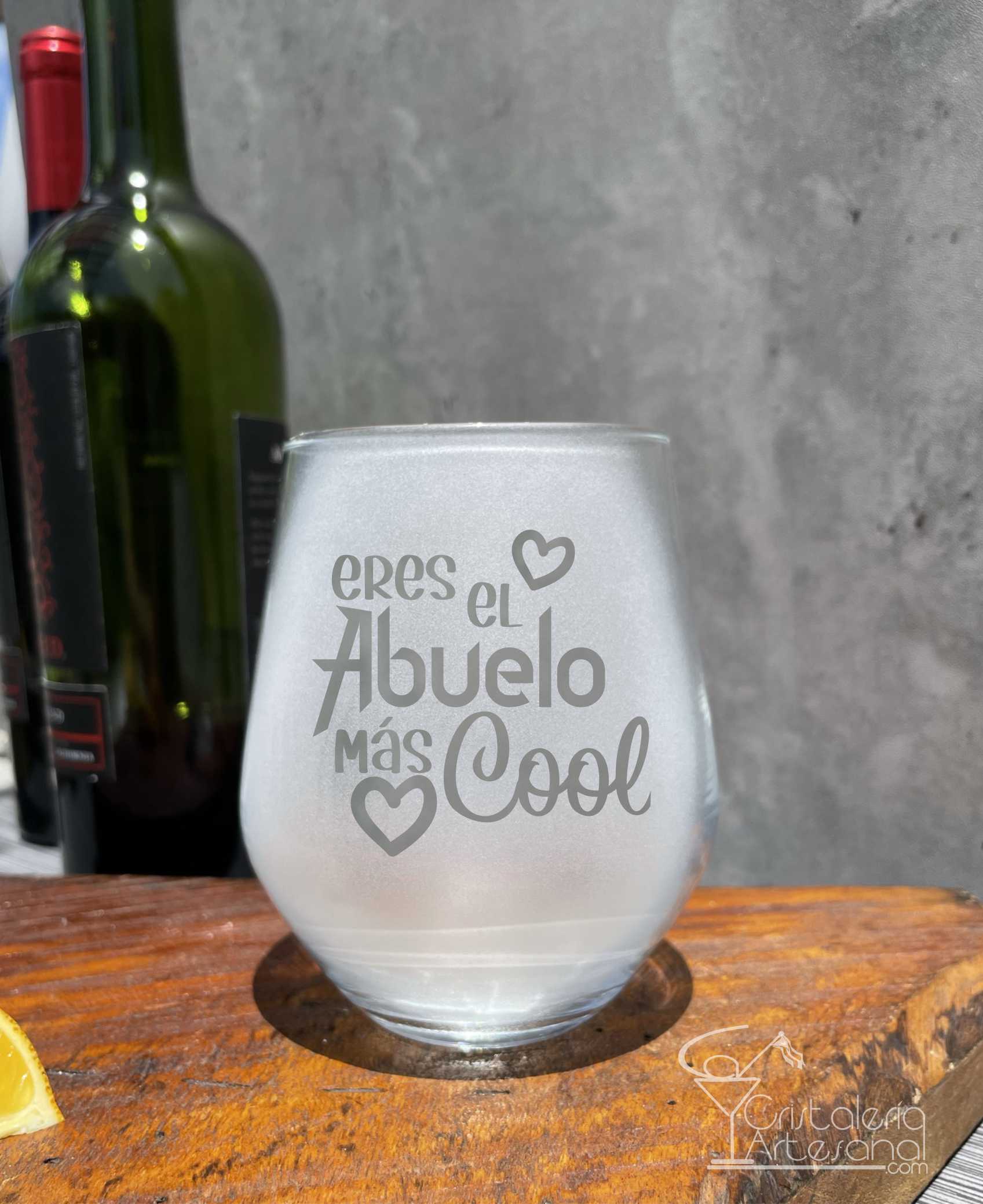 Eres el Abuelo Más Cool. Stemless Glass