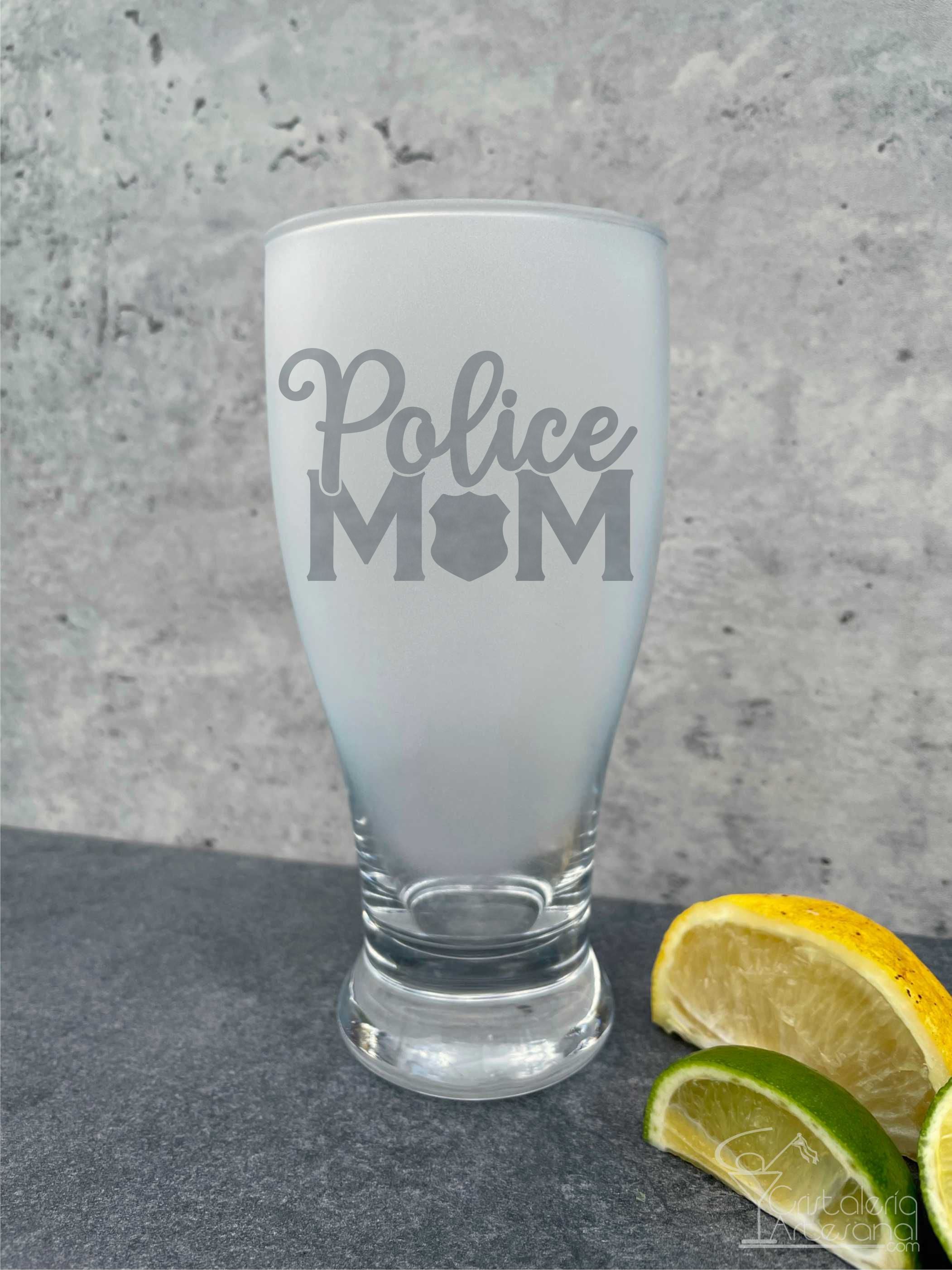 Police Mom Pub Glass
